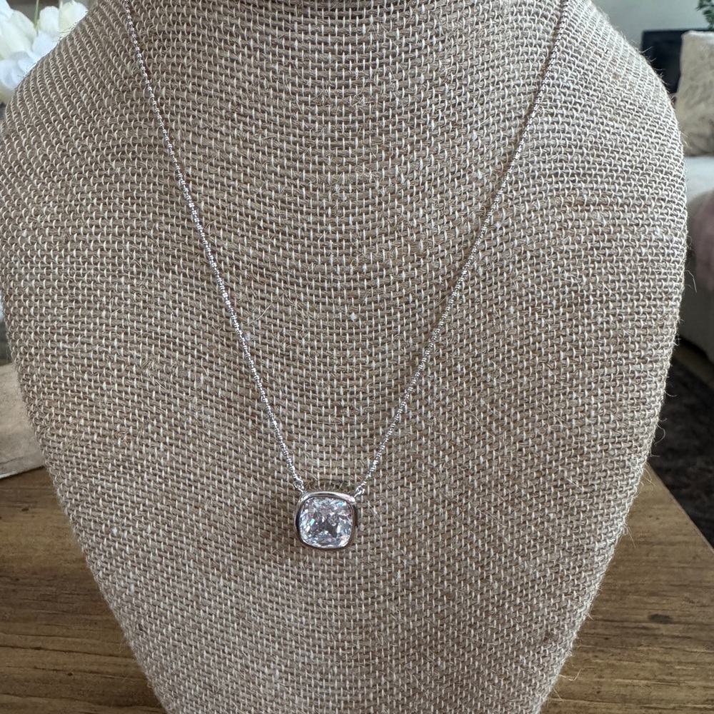 💜 Melinda Maria Hello Flawless Necklace Silver|White Diamondettes
